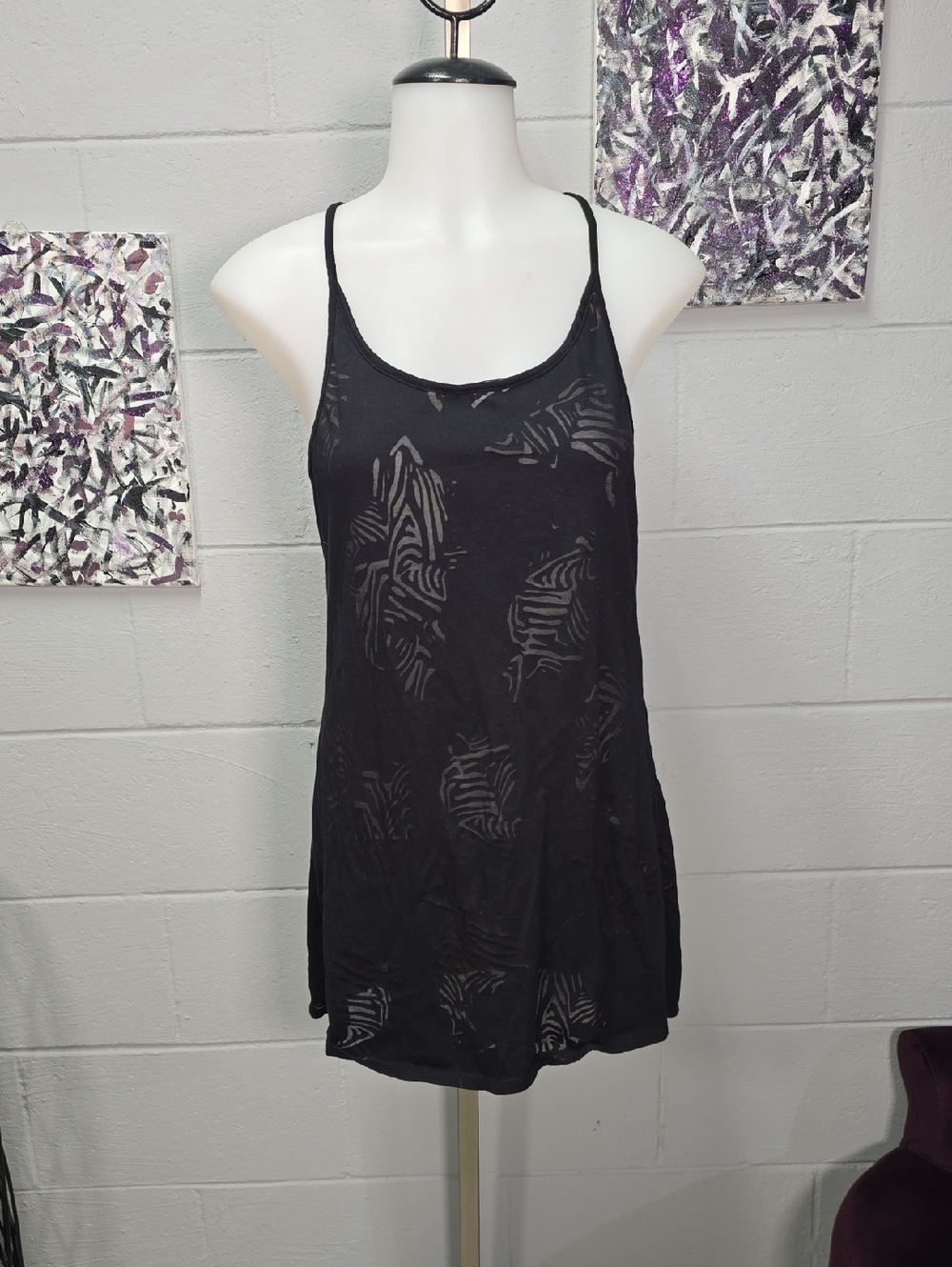 Joe Boxer Black Sheer Tank Top